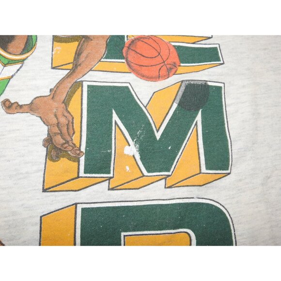 Vintage 1991 Shawn Kemp Salem Caricature Single Stitch T-Shirt Men's XL Sonics - Picture 6 of 10